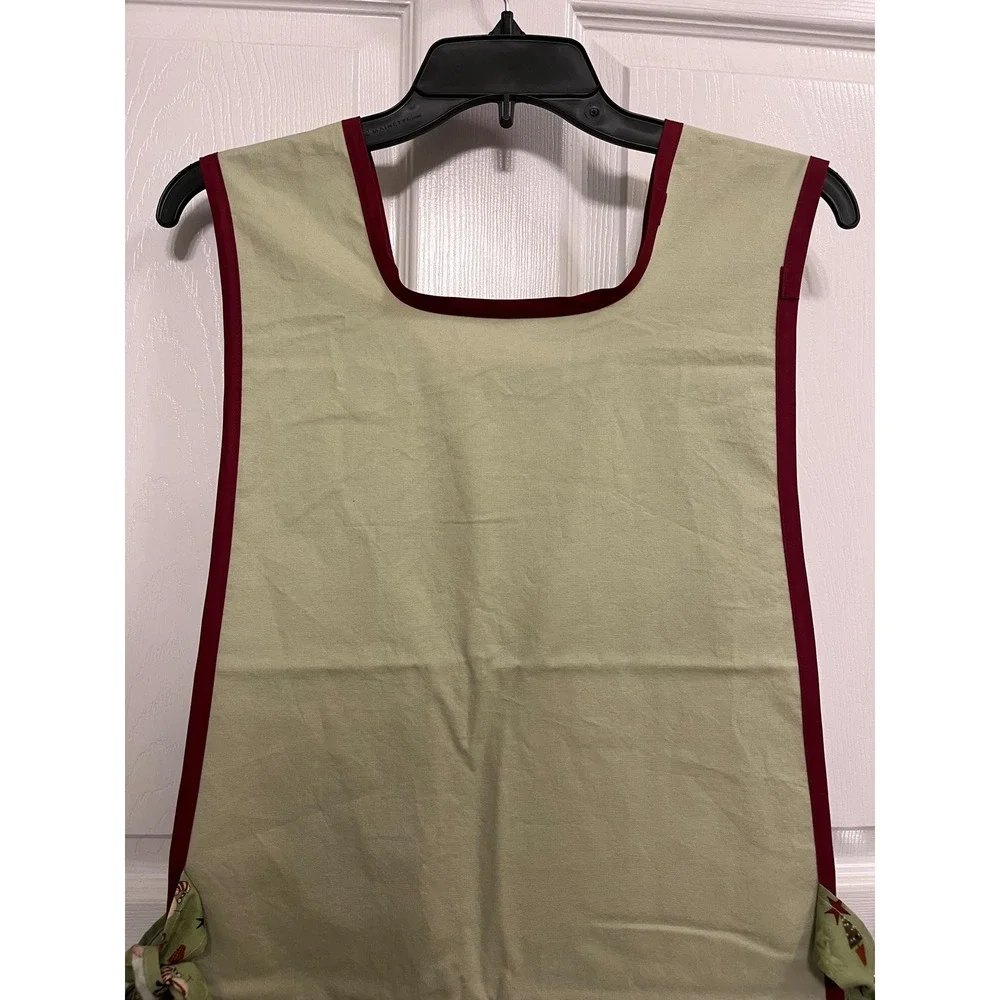 Handmade Christmas Print Apron: Santa Kitchen Apron, Adult XS-XL
